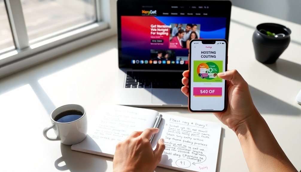 coupon savings for hosting