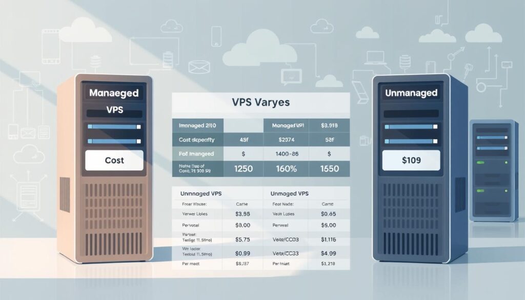 managed VPS vs unmanaged VPS cost comparisons