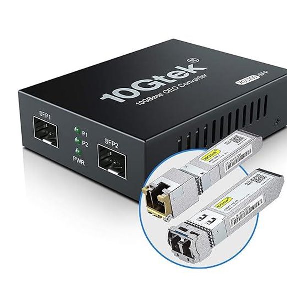 10GbE SFP+ Fiber to Copper Media Converter