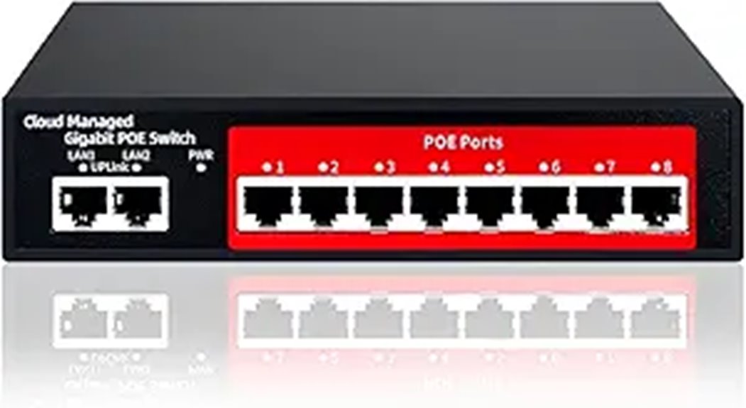 STEAMEMO 10-Port Managed PoE Switch