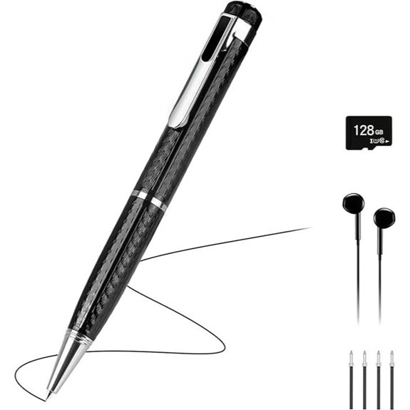 128GB Noise-Canceling Voice Recorder for Meetings