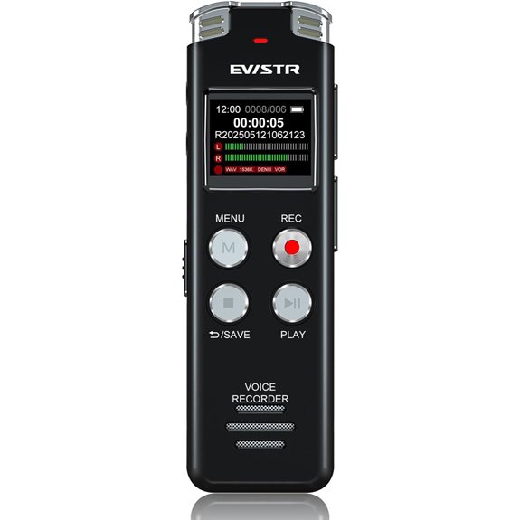 128GB Voice Activated Recorder with USB Charging