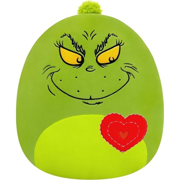 Squishmallows 12in Grinch Plush with Heart