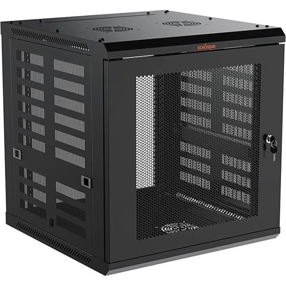 ECHOGEAR 12U Enclosed Wall Mount Network Rack