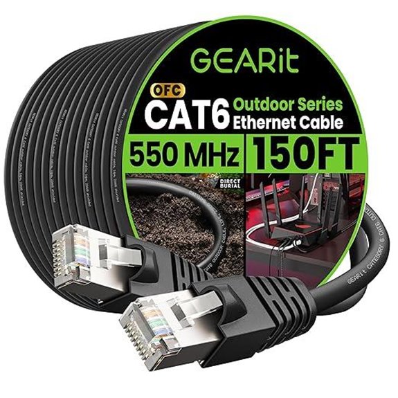 GEARit 150ft Outdoor Cat6 Ethernet Cable