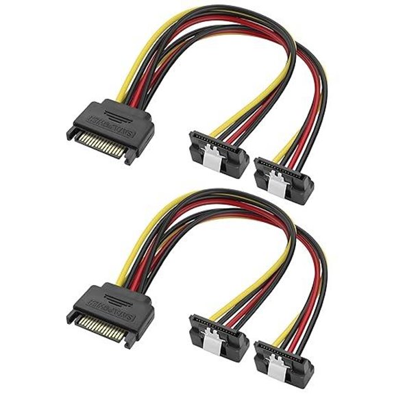 MEIRIYFA SATA 15Pin Power Y Splitter Cable (2-Pack)