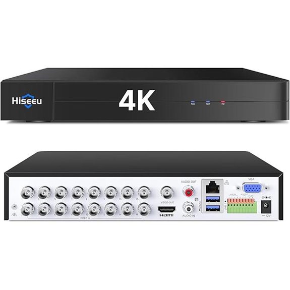 Hiseeu 16 Channel 4K Security DVR (No Hard Drive)