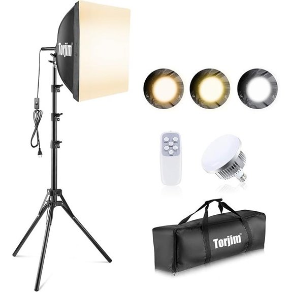 Torjim 16x16 Softbox Lighting Kit with LED Bulbs
