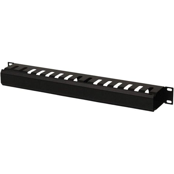 NavePoint 1U Metal Rack Mount Cable Manager Duct