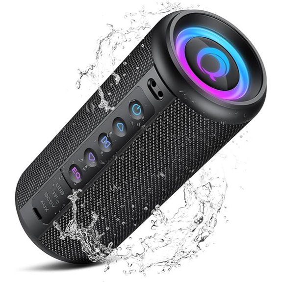 Bluetooth Speaker 20W IP7 20H LED Lights TWS Pairing