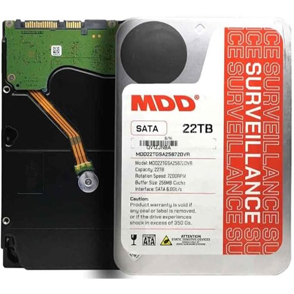 MDD 22TB 7200RPM SATA Internal Surveillance Hard Drive
