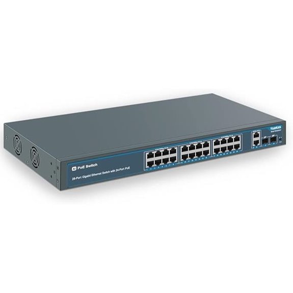 YuanLey 24-Port Gigabit PoE Switch with Uplink