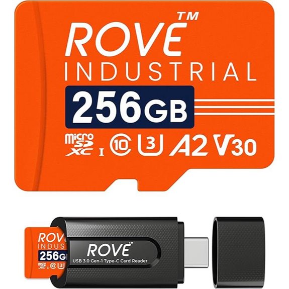 ROVE 256GB Micro SD Card with USB-C Reader