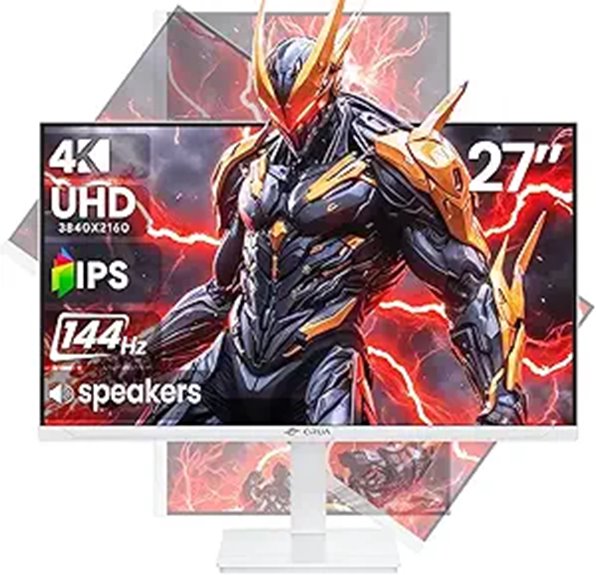 CRUA 27 4K Gaming Monitor Adjustable AMD FreeSync