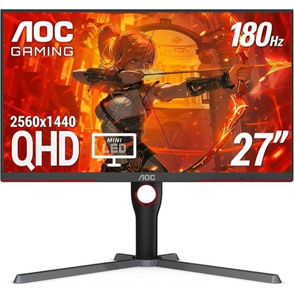 AOC 27 QHD Gaming Monitor with HDR and 180Hz