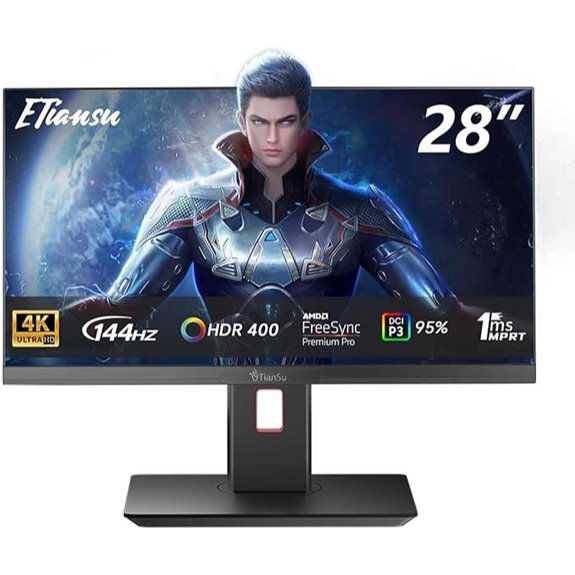 28-Inch 4K UHD Gaming Monitor with 144Hz HDMI 2.1