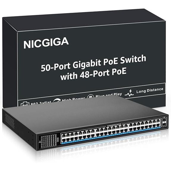 NICGIGA 48-Port Gigabit PoE Switch with SFP