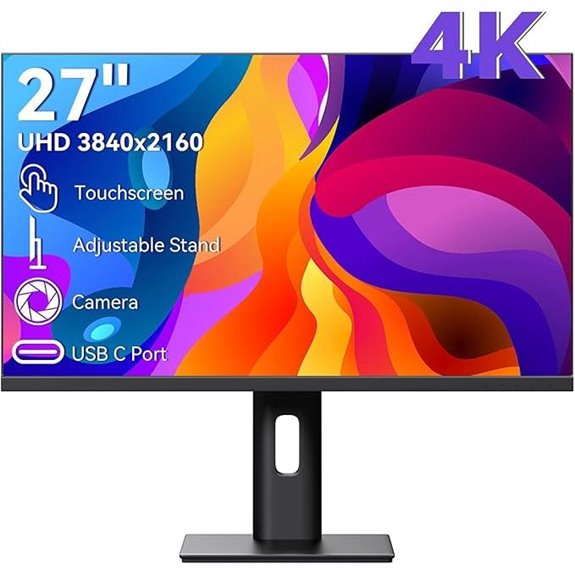 4K 27-Inch Gaming Monitor with Webcam and HDMI