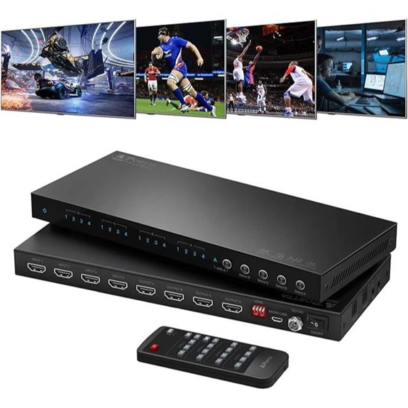 PORTTA 4x4 HDMI Matrix 4K Switcher with Remote