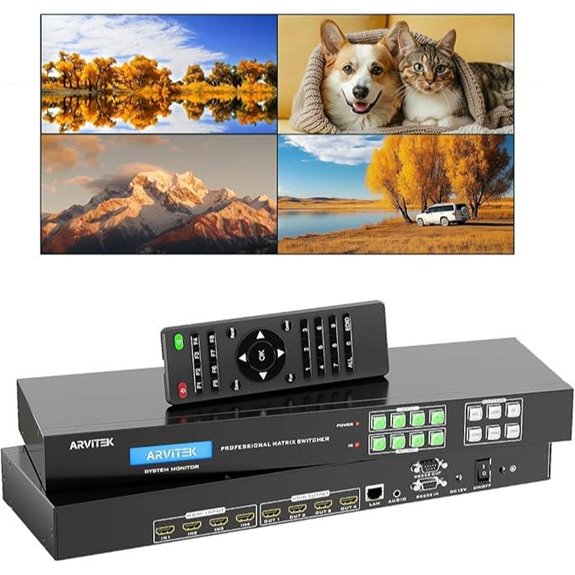 4K HDMI 4x4 Matrix Switcher with Remote Control