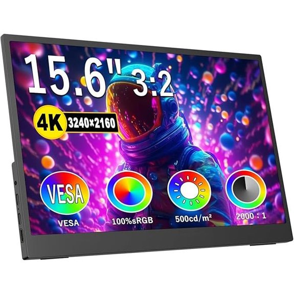 4K Portable Monitor with Adjustable Stand