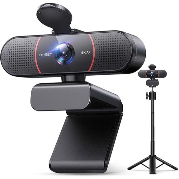 EMEET C960 4K Webcam with Tripod and AI Features