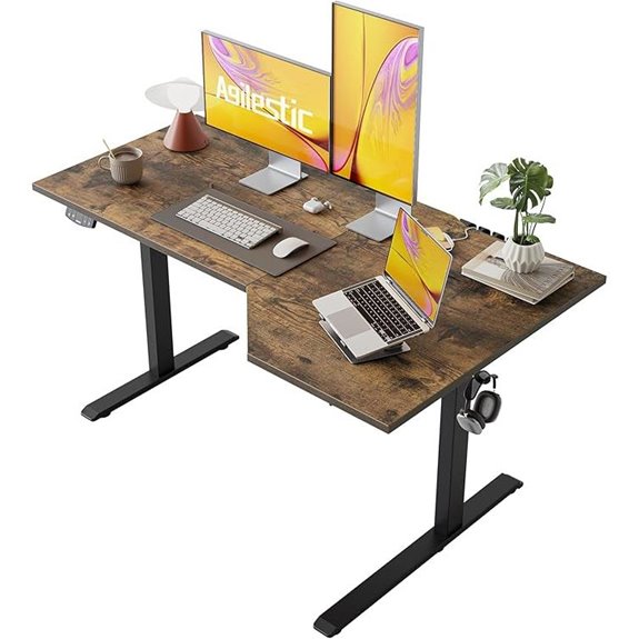 Agilestic 55-Inch L-Shaped Height Adjustable Standing Desk