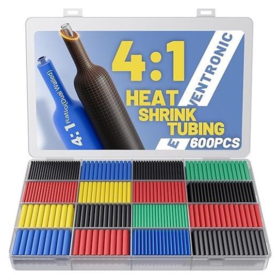 600 pcs Heat Shrink Tubing Kit with Adhesive Lined