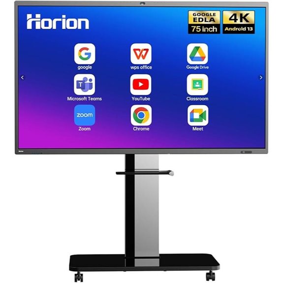 75 Inch 4K Smart Board with Touch & Wireless Casting