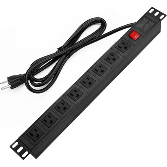Power Strip Surge Protector Rack-Mount 8 Outlets 6ft