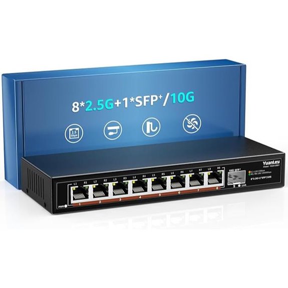 YuanLey 8-Port 2.5G Ethernet Switch with SFP