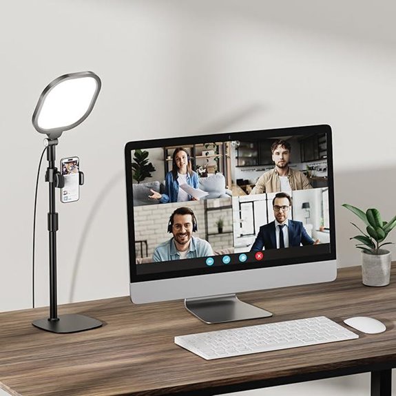 Adjustable Desktop Ring Light for Video Calls