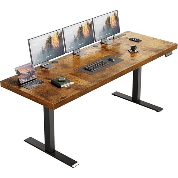 OffiGo Adjustable Standing Desk with Power Outlets