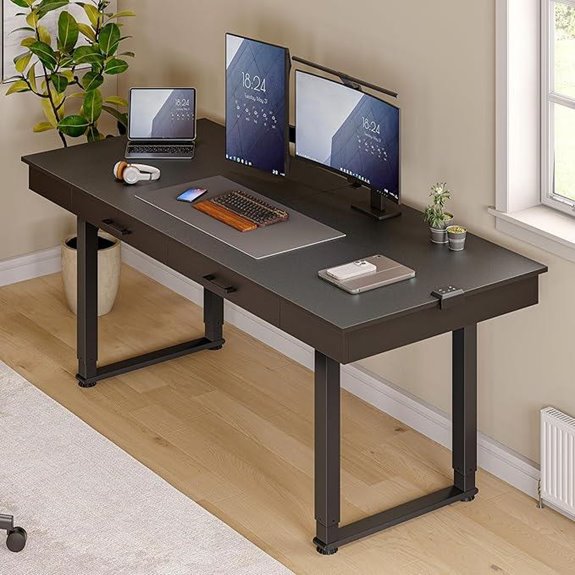 ONBRILL Electric Standing Desk with Drawers