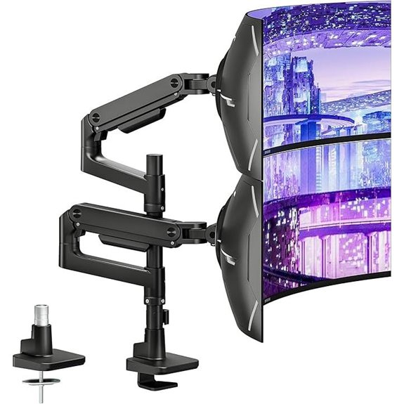adjustable dual monitor mount