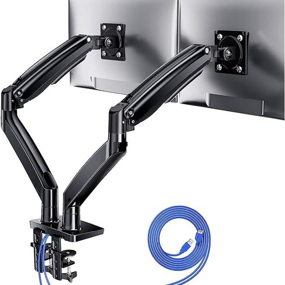 adjustable dual monitor mount