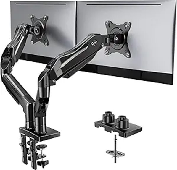 adjustable dual monitor stand
