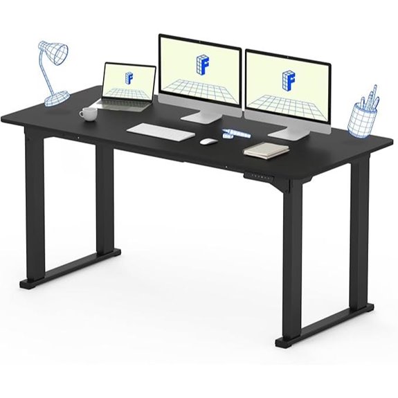 FLEXISPOT Adjustable Electric Standing Desk 63x28 Inches