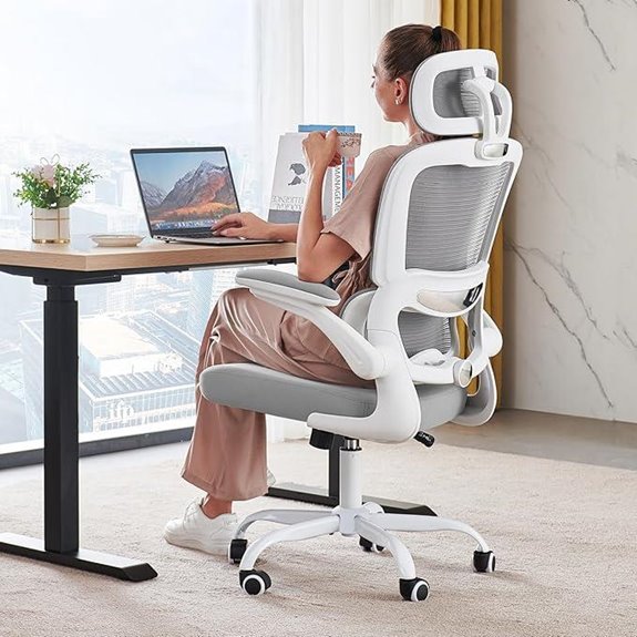 Ergonomic Office Chair with Wheels and High Back