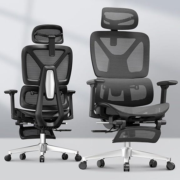 FLEXISPOT ErgoX Ergonomic Office Chair with Footrest