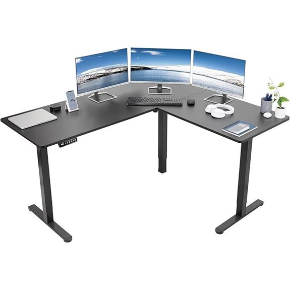VIVO L-Shaped Electric Standing Desk Height Adjustable