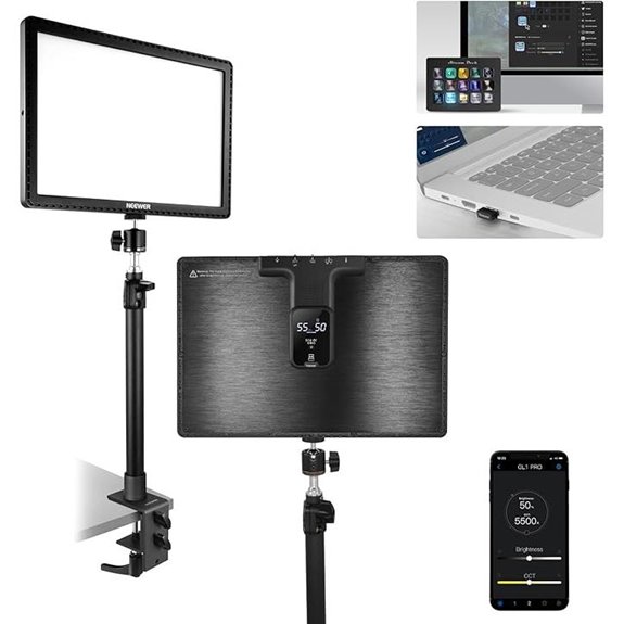 NEEWER 15.5 LED Streaming Key Light with App Control