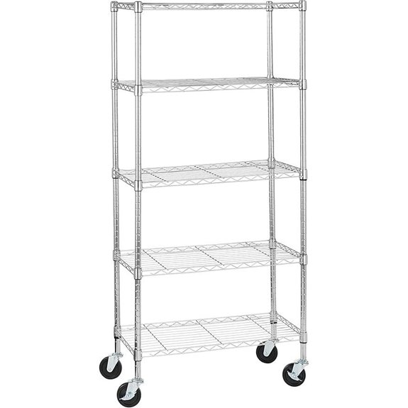 Amazon Basics 5-Shelf Adjustable Metal Storage Shelving
