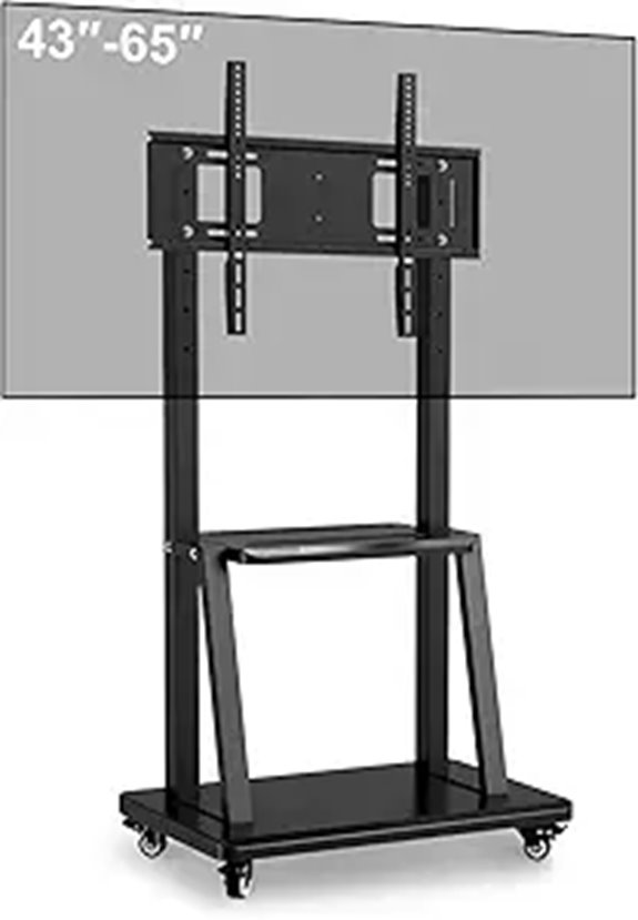 Height Adjustable Mobile Stand with Lockable Wheels