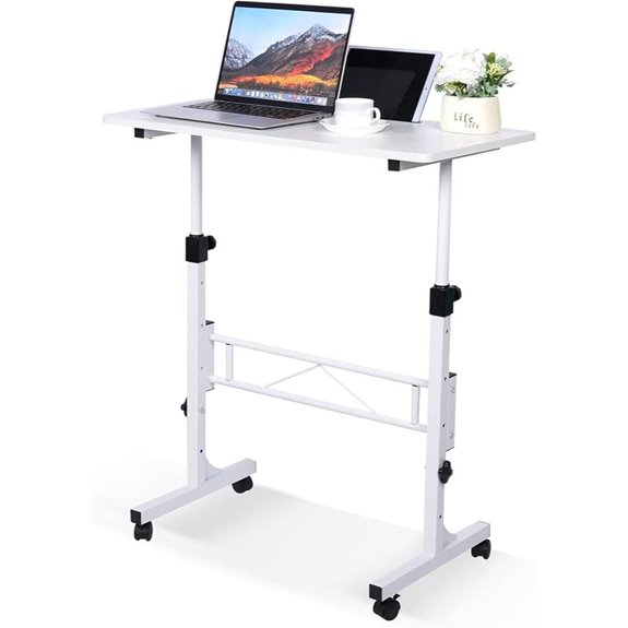 KLSMYHOKI Adjustable Mobile Standing Desk