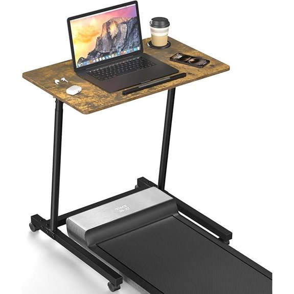 Mobile Treadmill Desk with Adjustable Height