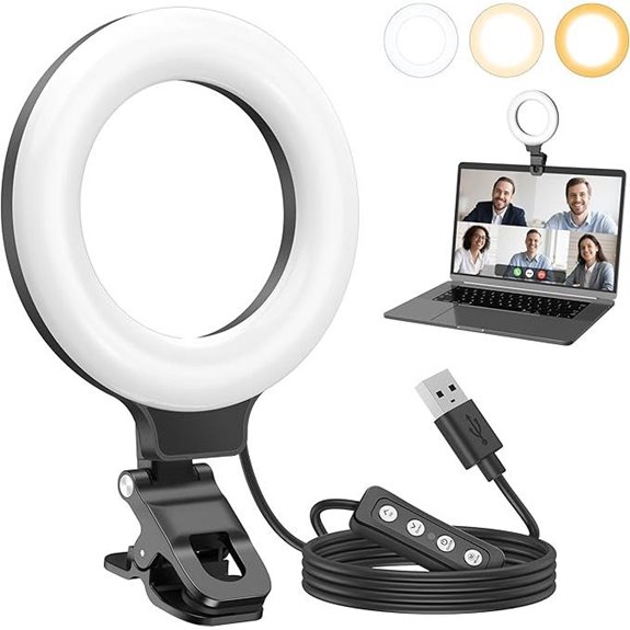 Adjustable Ring Light for Video Calls and Streaming