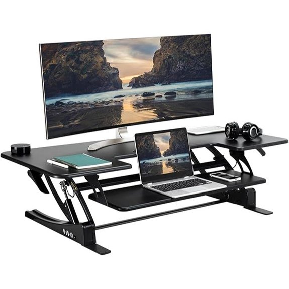 VIVO 48 Adjustable Sit-Stand Desk Converter