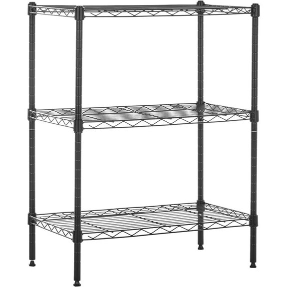 Amazon Basics 3-Shelf Adjustable Steel Wire Rack
