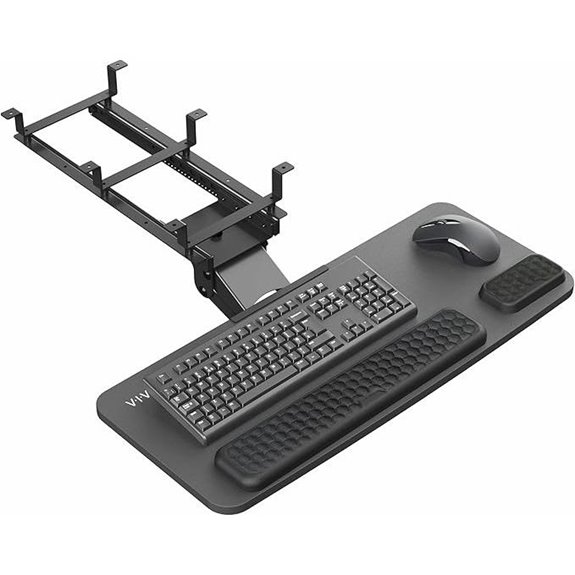VIVO Adjustable Under Desk Keyboard & Mouse Tray